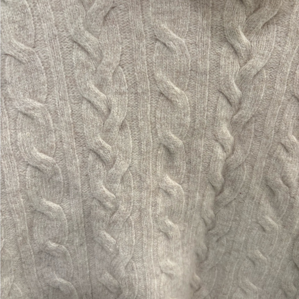 J. Jill Mock Neck Wool Blend Cable Knit Sweater Size XL see measurements - Picture 7 of 11